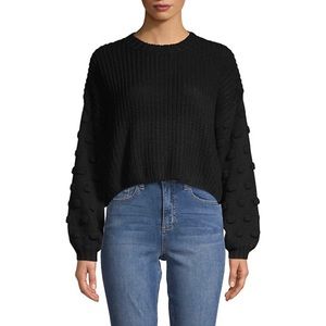 RENVY Textured-Sleeve Sweater